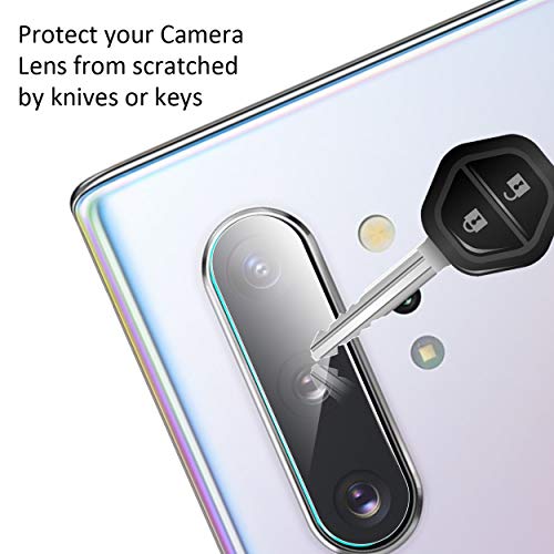 Orzero (3 Pack Compatible for Samsung Galaxy Note 10 Camera Lens Protector, Protector de Cámera Case Friendly Tempered Glass 9H High Definition Microphone Cutout Anti-Scratch - size: 6.3 inch