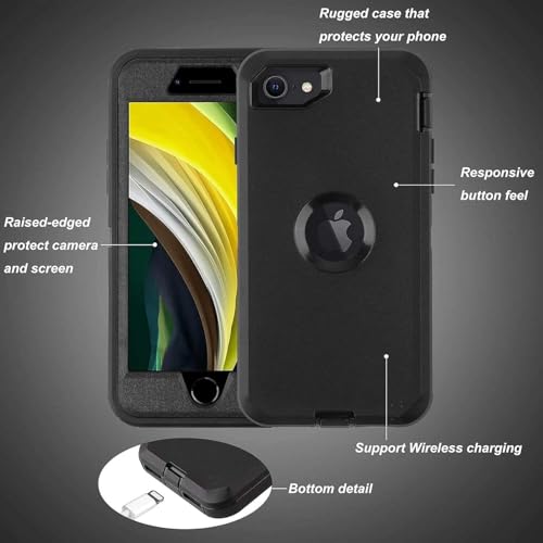 ENTRONIX Case Compatible with iPhone 8/7/SE - Triple-Layer Heavy Duty Protection Navy - color: Blue