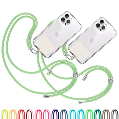 TBOC 2X Cell Phone Lanyard [Light Green] - Comfortable Universal Smartphone Lanyard - Easy to Use Neck Phone Holder [White Ice Patch] Adjustable Length Phone Strap Crossbody - Fits All Mobile Phones - color: Light Green