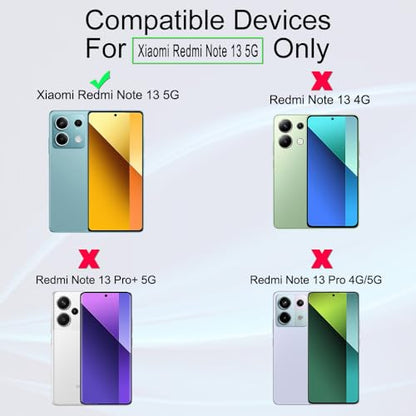 Ibywind for Xiaomi Redmi Note 13 5G Screen Protector,2 Pack,9H Hardness Tempered Glass and Camera Lens Protector,with Alignment Frame,Full Coverage,Bubble Free,Fingerprint Unlock,Scratch Resistant - size: Note 13 5G