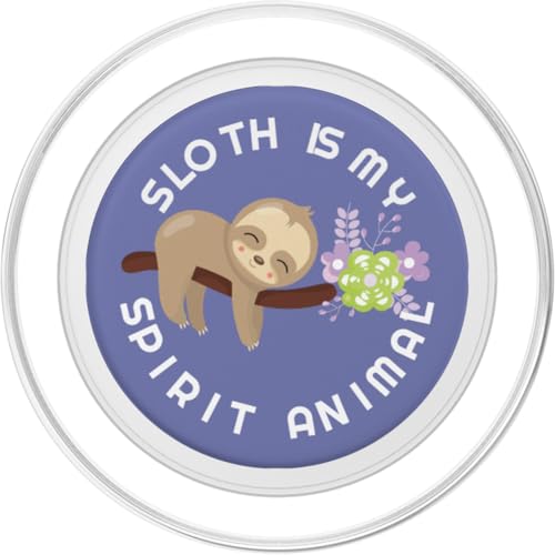 Sloth is my spirit animal cell phone grip holder sloth lover PopSockets PopGrip for MagSafe - style: Magnetic PopGrip
