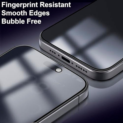TECHO Privacy Screen Protector for iPhone 16 Plus/iPhone 15 Plus Tempered Glass Film, Full Coverage Edge to Edge, Anti Spy Private, 9H Hardness, 2 Pack, 6.7 Inch