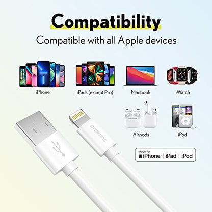 Overtime iPhone Lightning Cable, USB-A -Lightning Cable 4ft
