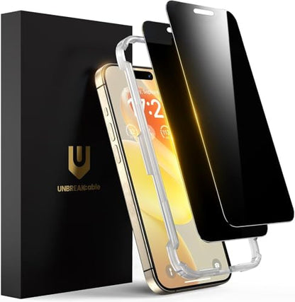 UNBREAKcable Privacy Screen Protector for iPhone 15 Pro Max, 2-Pack - size: iPhone 15 Pro Max
