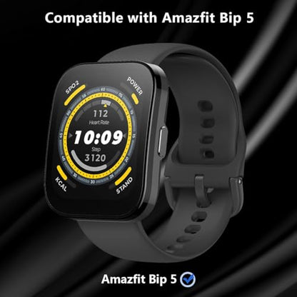 3 Pack for Amazfit Bip 5 Screen Protector (no glass), Self-Healing, 3D Full Screen Coverage Soft Film, Anti Scratch HD Clear Screen Protector for Amazfit Bip 5, Black - size: for Amazfit Bip 5