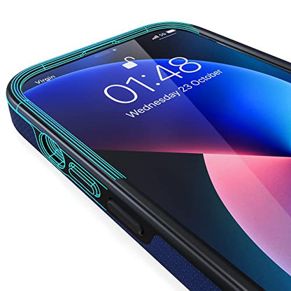 Crave Dual Guard for iPhone 14 Pro, Shockproof Protection Dual Layer Case for Apple iPhone 14 Pro (6.1") - Navy - color: Navy
