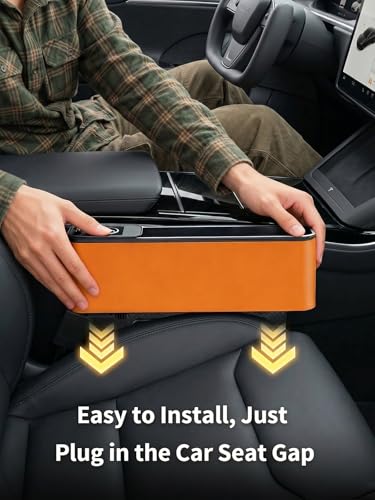 75W Retractable Car Charger with Car Seat Gap Filler,4 in1 Car Charging