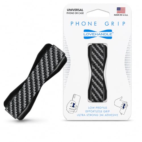 LOVEHANDLE Original Universal Phone Grip - Carbon Fiber - color: Carbon Fiber