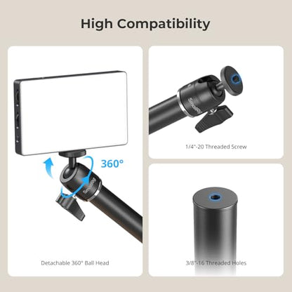 SMALLRIG Camera Desk Mount, Overhead Camera Arm Stand for Desk