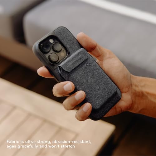 Peak Design Mobile Stand Wallet, Charcoal, Slim Profile, On-Demand Stand, Weatherproof Nylon Fabric, Connects to Mobile Cases, MagSafe Compatible, for iPhone, Samsung and Google Phones - color: Charcoal