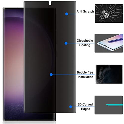 Galaxy S23 Ultra Matte Privacy Screen Protector, [Case Friendly] [Support Fingerprint Unlock] Flexible TPU Film for Samsung Galaxy S23 Ultra 5G, Anti-Scratch, Touch Sensitive - size: for Samsung Galaxy S23 Ultra