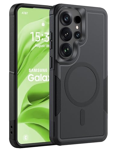 Magnetic for Samsung Galaxy S26 Ultra Case Heavy Duty Protection, Military-Grade Dual-Layer Shockproof S26 Ultra Phone Case [Fit for MagSafe] Matte Finish Case S 26 Ultra 6.9", Black - color: Black