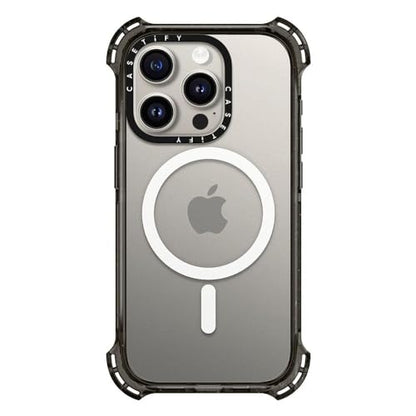 CASETiFY for iPhone 15 Pro Case - Bounce Compatible with MagSafe | Shockproof | 21.3 ft. 6x Military Grade Drop Protection | Black - color: Clear Black, size: Iphone 15 Pro (6.1")
