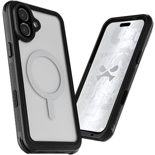 Ghostek Nautical Waterproof Apple iPhone 16 Plus Case with Holster Belt Clip - Screen and Camera Protector, MagSafe Compatible, Rugged Heavy Duty Cover (6.7 Inch, Clear) - color: Clear, size: iPhone 16 Plus