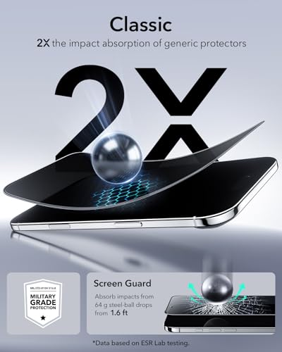 ESR 3 Pack for iPhone 17 Air Privacy Screen Protector, Classic - size: iPhone Air 6.5 inch