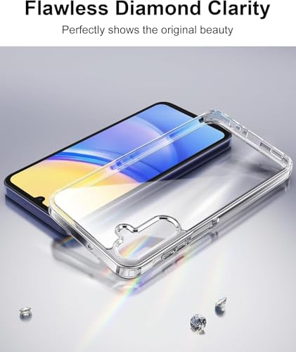HOOMIL Case for Samsung Galaxy A15, Non-Yellowing, Drop Protection, Anti-Scratch Transparent Hard Back Phone Cover - Crystal Clear - color: Clear, size: A15 5G