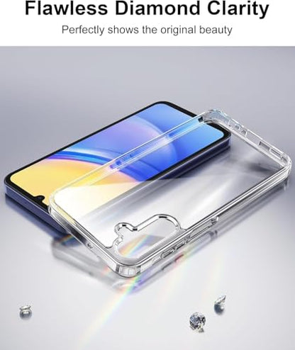 HOOMIL Case for Samsung Galaxy A15, Non-Yellowing, Drop Protection, Anti-Scratch Transparent Hard Back Phone Cover - Crystal Clear - color: Clear, size: A15 5G