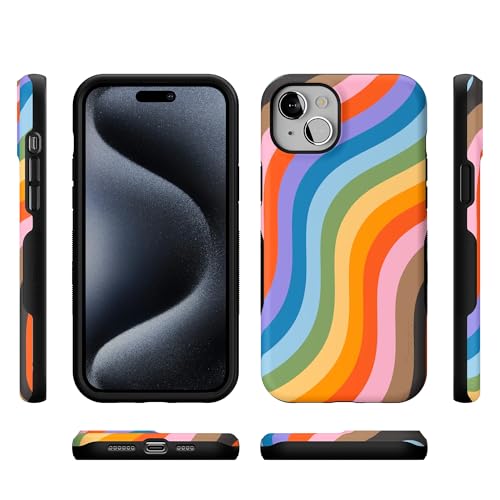 Casely iPhone 15 Plus Case | Love for All | Rainbow Pride | Bold Protective Design | Compatible with MagSafe - color: Love for All | Rainbow Pride