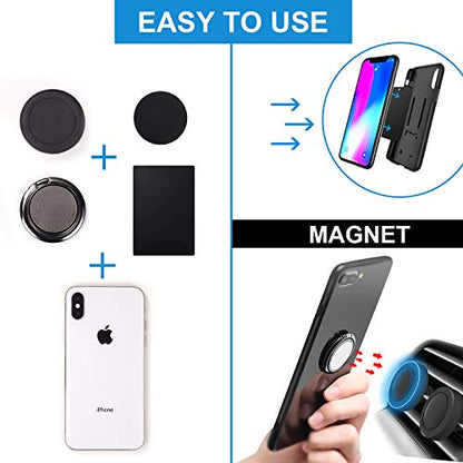 Finger Ring Stand & Magnetic Mount Set, Fits iPhone & Android Smartphones - color: Finger Ring Stand & Magnetic Mount