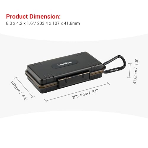 Dual Protect Waterproof SD Card Case w 36 Individual Plastic SD Card Cases - color: Transparent for 36 SD Cards（With Box）