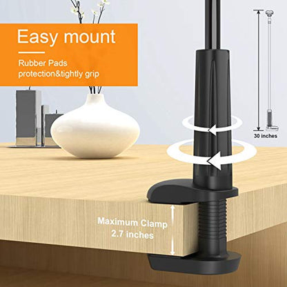 Phone Holder Bed Gooseneck Mount - Flexible Arm 360 Mount Clip Adjustable Bracket Clamp Stand Compatible with Cell Phone 11 Pro XS Max XR X 8 7 6 Plus 5 4, Samsung S10 S9 S8 for Bedroom Desk - color: Black