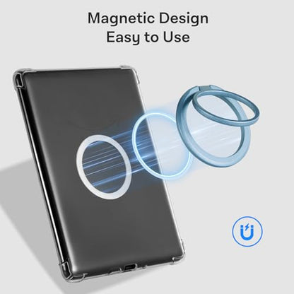 CoBak Magnetic Metal Ring Holder for Phone/Kindle/Tablet - color: Blue Ring