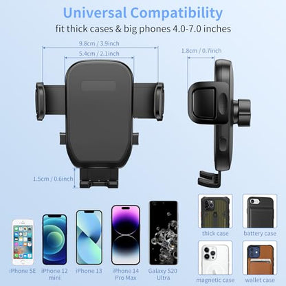 Cup Phone Holder for Car, [Upgraded Version]Universal Car Cell Phone Holder