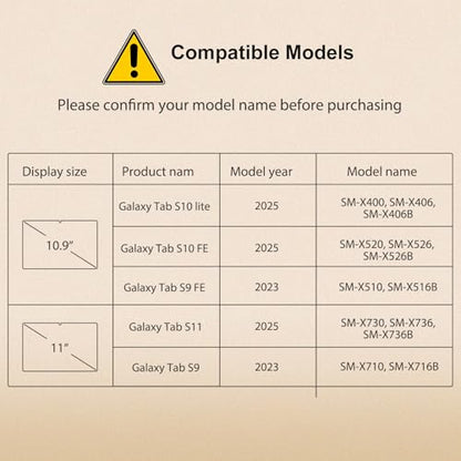 SPARIN Paper Glass Screen Protector for Galaxy Tab S11/ S10 Lite/ S10 FE - size: Tab S11/S10 lite/S10 FE/S9 FE(11"&10.9")