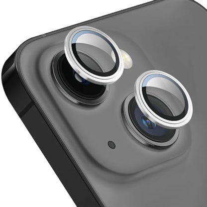 TENOC Camera Lens Protector for iPhone 14 & 14 Plus, Silver - color: Silver