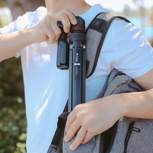 Heavy Duty Lightweight Tripods by foldio foldable studio, Portable Cell Phone & Camera Tripods with Phone Holder, for iPhone, Android, Tripod for Photo Video Shooting (Travel Tripod - Aluminum) - style: Travel Tripod - TT Aluminum