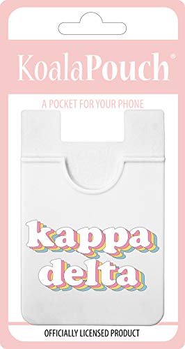 Sorority Shop Kappa Delta Koala Pouch - Retro Design Card Holder for Mobile Case- Phone Wallet Stick on - Ultra-Thin and Lightweight Device Case Wallet - Holds Cards and Cash (Pack of 2) - size: 2.25"W x 3.25"L (Pack of 2)