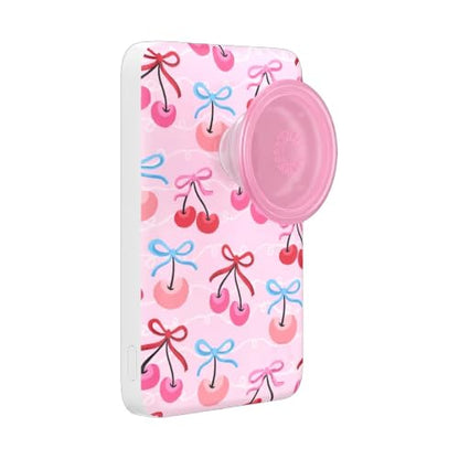 PopSockets PowerPack Phone Charger with MagSafe- Cherry Bows - color: Cherry Bows