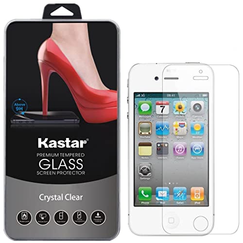 Kastar iPhon 4S/4G/4 Screen Protector (1-PACK), Premium Tempered Crystal Clear Glass Screen Protector for iPhon 4S, iPhon 4G, iPhon 4 AT&T, T-Mobile, Sprint, Verizon Smartphone (1-PACK)
