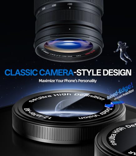 HelloDeere for Samsung Galaxy Z Flip 8 Camera Lens Protector, Military-Grade 9H+ Tempered Glass with AR Optical Tech HD Anti-Glare Anti-Scratch Metal Individual Ring Easy Install Case Friendly, Black - color: Z Flip 8 (Black)