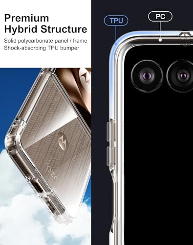 Cresee Case for Motorola Razr Ultra 2025/2026 - Crystal Clear Hard Back + Soft TPU Bumper Shockproof Cover Phone Case for Moto Razr Ultra 2025/2026 - Transparent - color: Transparent