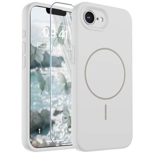 SUPFINE Silicone & Magnetic for iPhone 17e Case/iPhone 16e Case White - color: White, size: iPhone 17e/iPhone 16e