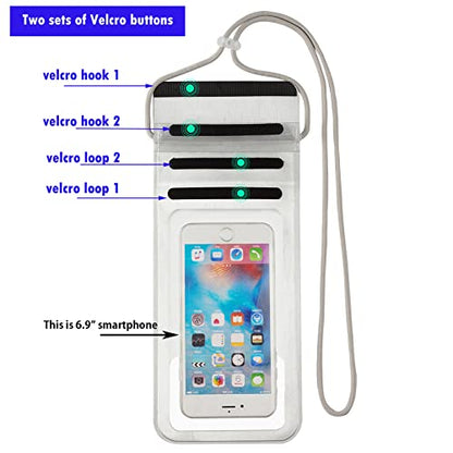 Waterproof Phone Pouch,IPX8 Waterproof Phone Case Bag Holder Dry Pouch for iPhone 13 Pro Max/13 Pro/13/12/12 Pro Max/11/11 Pro Max/Xs Max/XR to 6.9" for Kayaking Swimming Beach(Silver) - color: Silver to 6.9"