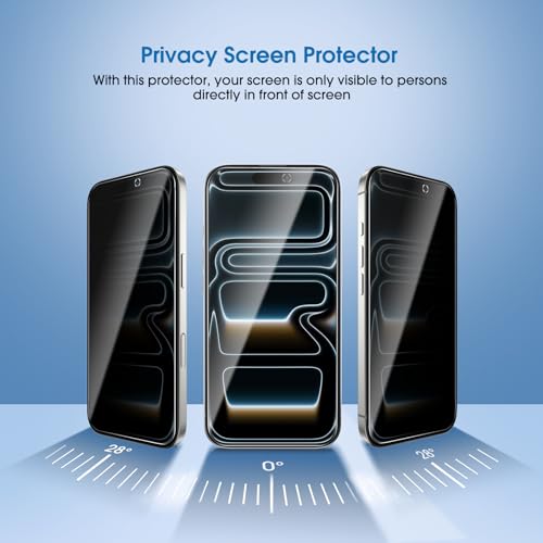 amFilm OneTouch for iPhone 17 Pro Privacy Screen Protector 6.3'' 2025 - size: 17P-6.3”