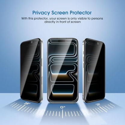 amFilm OneTouch for iPhone 17 Pro Privacy Screen Protector 6.3'' 2025 - size: 17P-6.3”