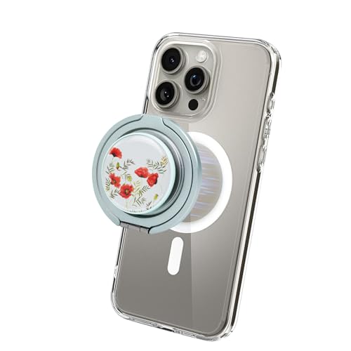 Cell Phone Grip with Kickstand，Adjustable Foldable Desktop Phone Holder - color: 147 Flower