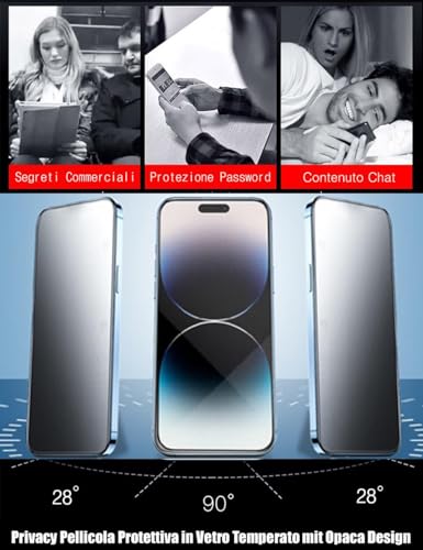 3 Pack for iPhone 16 Pro Max Matte Privacy Screen Protector | Full Coverage 9H Anti-fingerprint Anti-Spy Matte Tempered Glass for iPhone 16 Pro Max,6.9” - size: iPhone 16 Pro Max - 6.9"