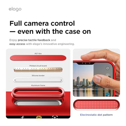 elago Premium Magnetic Silicone Case for iPhone 17 Red | Compatible with MagSafe, Liquid Silicone Material, Protection, Shockproof, Slim Phone (Red) - color: Red, size: iPhone 17