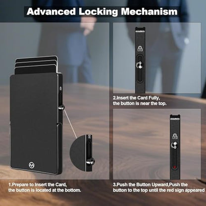 Magsafe Phone Wallet with Adjustable Stand,Pop up Phone Card Holder Black - color: Black