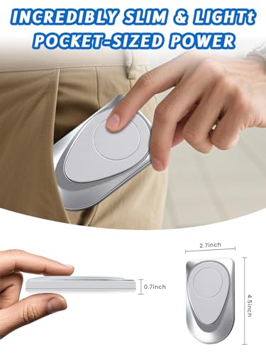 Magnetic Portable Charger, 10000mAh Wireless Power Bank USB-C Cable, MagSafe-Compatible Battery,Portable Charger Power Bank for iPhone 17/16/15/14/13/12 Series, Samsung,Android (White) - color: White