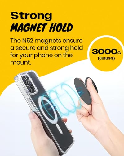 On The Grip Magnetic Silicone Suction Cup Phone Mount with Hands-Free Stand - Perfect for Selfies, Videos, Durable, Secure Grip, One-Touch Holding, Lightweight, Sleek Design (Purple)