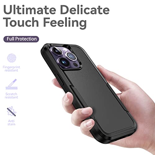 Compatible with iPhone 14 Pro Max Case, Heavy Duty Protection Shockproof Dropproof Dustproof Anti-Scratch Cover Protective Phone Case for 14 Pro Max -Black - size: for iPhone 14 Pro Max