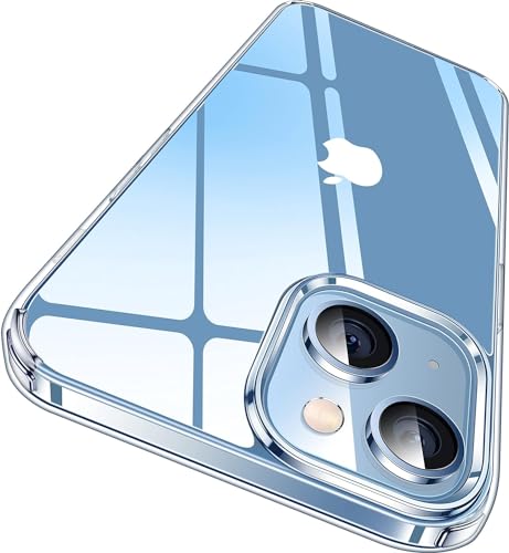 CASEKOO for iPhone 14 Case/iPhone 13 Case Crystal Clear, [Never Yellow Technology] [Military-Grade Protection] Transparent Slim Cover Women Men Phone Case 6.1 inch, Clear | Military-Grade Protection, Transparent Slim Shockproof Cover, Women Men for iPhone