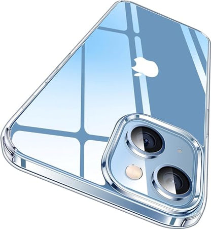 CASEKOO for iPhone 14 Case/iPhone 13 Case Crystal Clear, [Never Yellow Technology] [Military-Grade Protection] Transparent Slim Cover Women Men Phone Case 6.1 inch, Clear | Military-Grade Protection, Transparent Slim Shockproof Cover, Women Men for iPhone