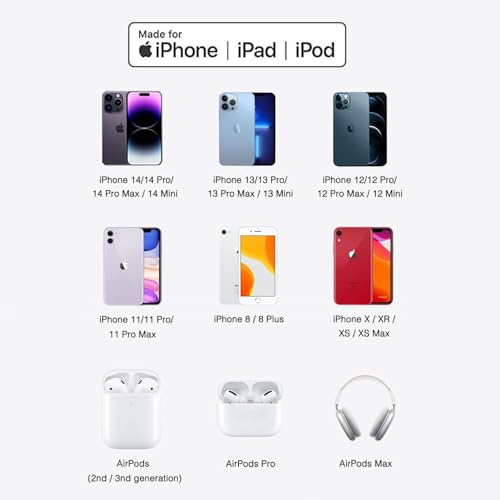 [Apple MFi Certified] iPhone 14 Car Carplay Cable Lightning Cable, Woven 3Pack 6Ft USB A to Lightning 60W Fast Car Charger Nylon Braid Cord Screen Sync for iPhone 14/13/12/11/XS/SE/8/7, iPad, Airpods