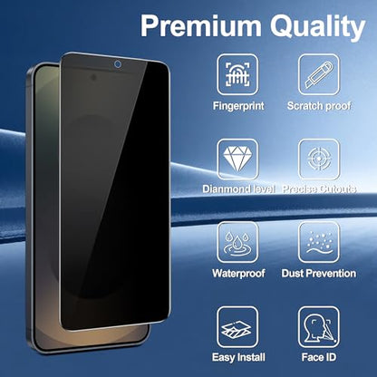 3 Pack Privacy Screen Protector for Samsung Galaxy s25 ultra - color: Black Samsung Galaxy S25 Ultra